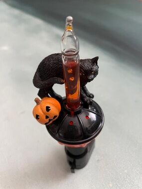 Bubbling Halloween Nightlight Black Cat Pumpkin